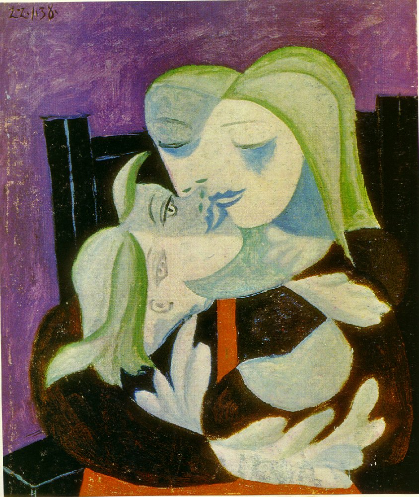 Picasso Mother and child. Marie-Therese and Maya 1938